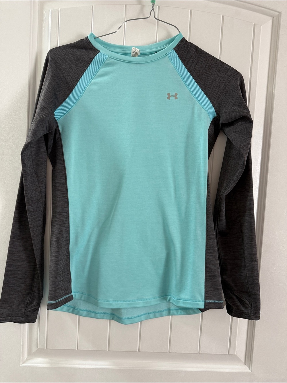 Under Armour Aqua and Charcoal Performance Long Sleeve Top